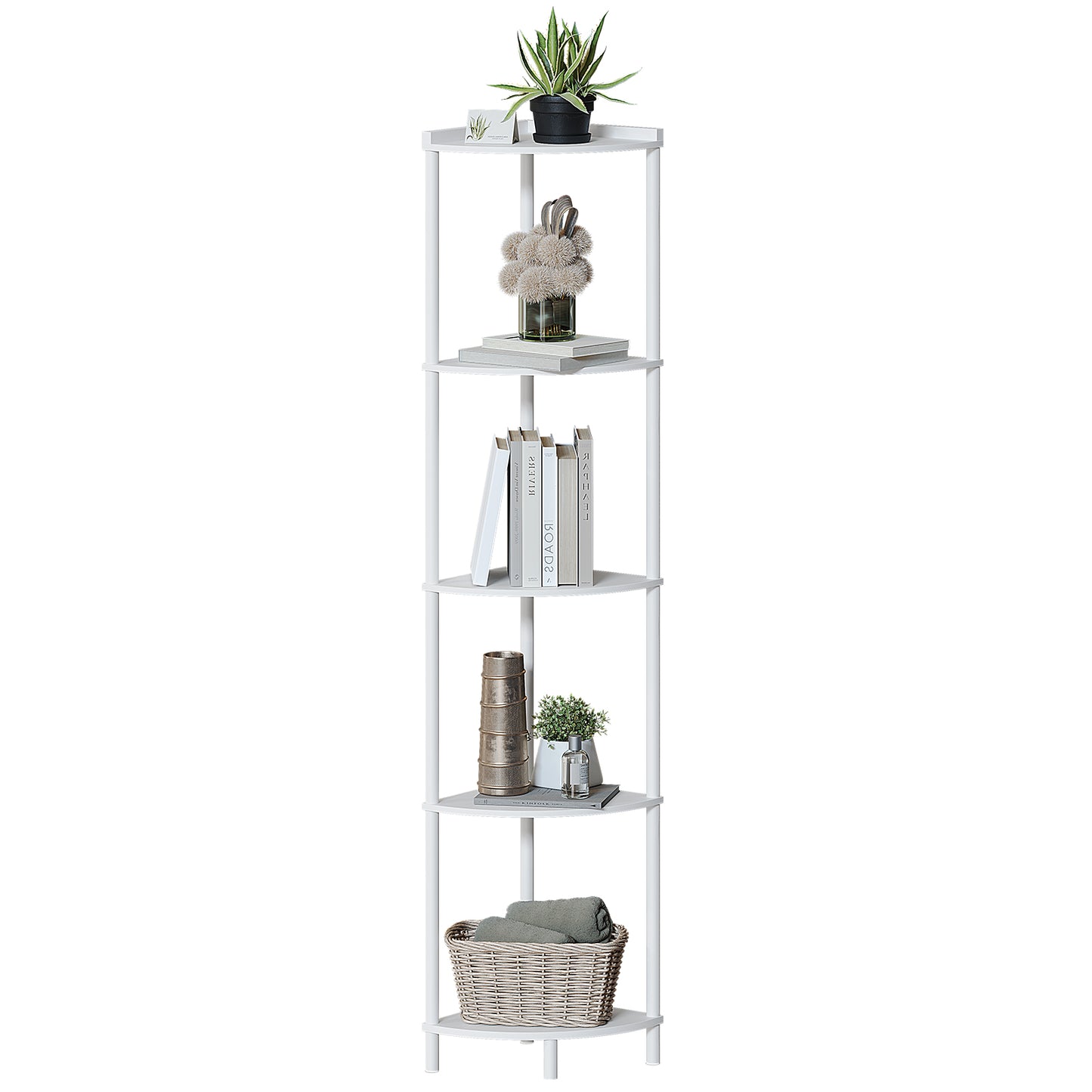 SUNMORY Corner Shelf Stand, Corner Bookshelf Plant Stand