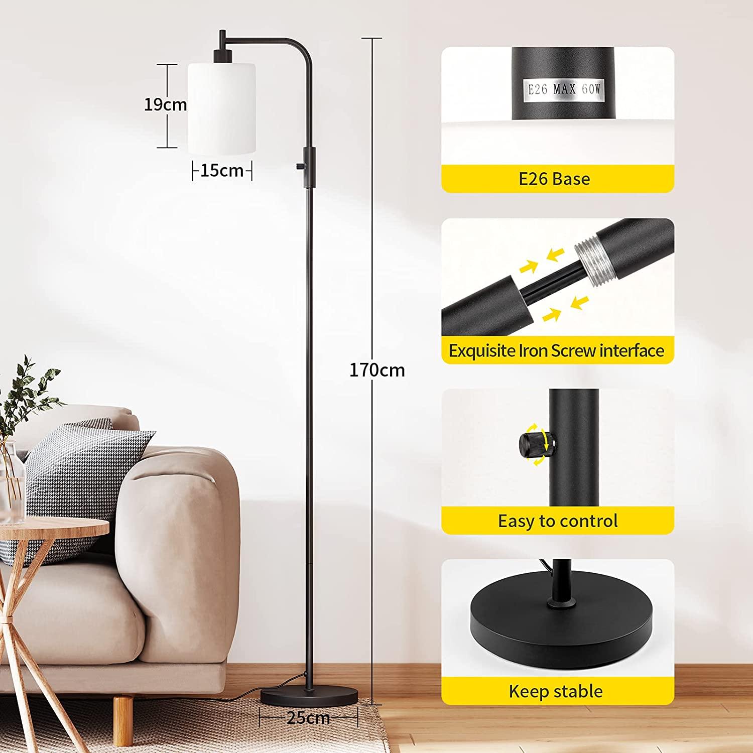 SUNMORY Industrial Floor Lamp black size