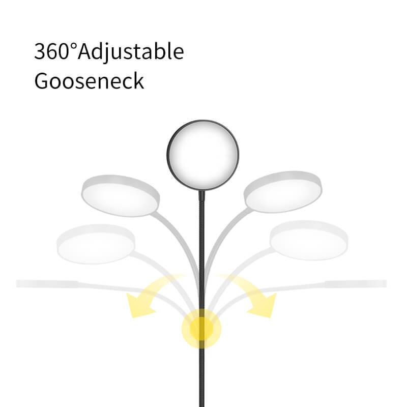 led floor lamp 360° adjustable gooseneck