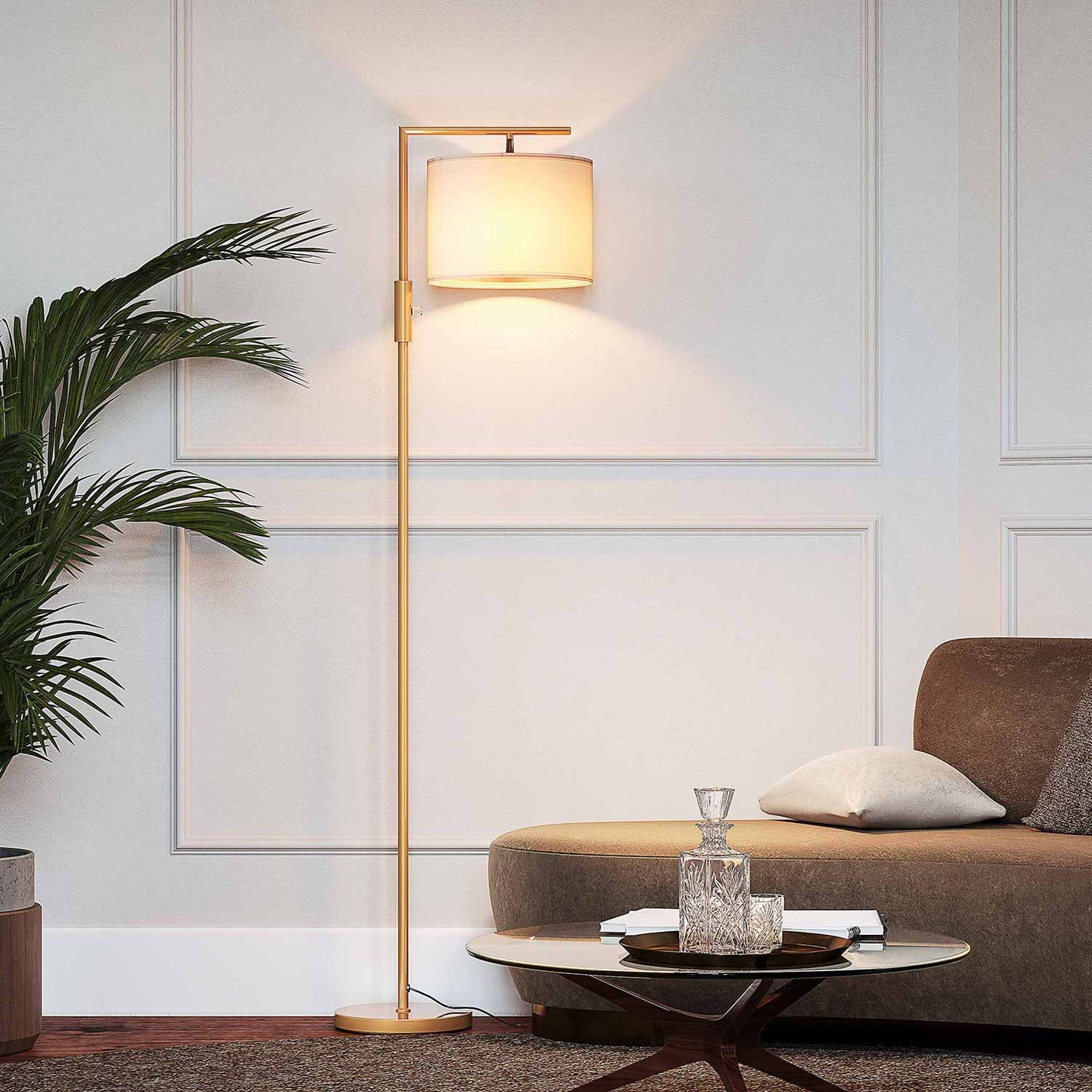 modern floor lamp gold cover