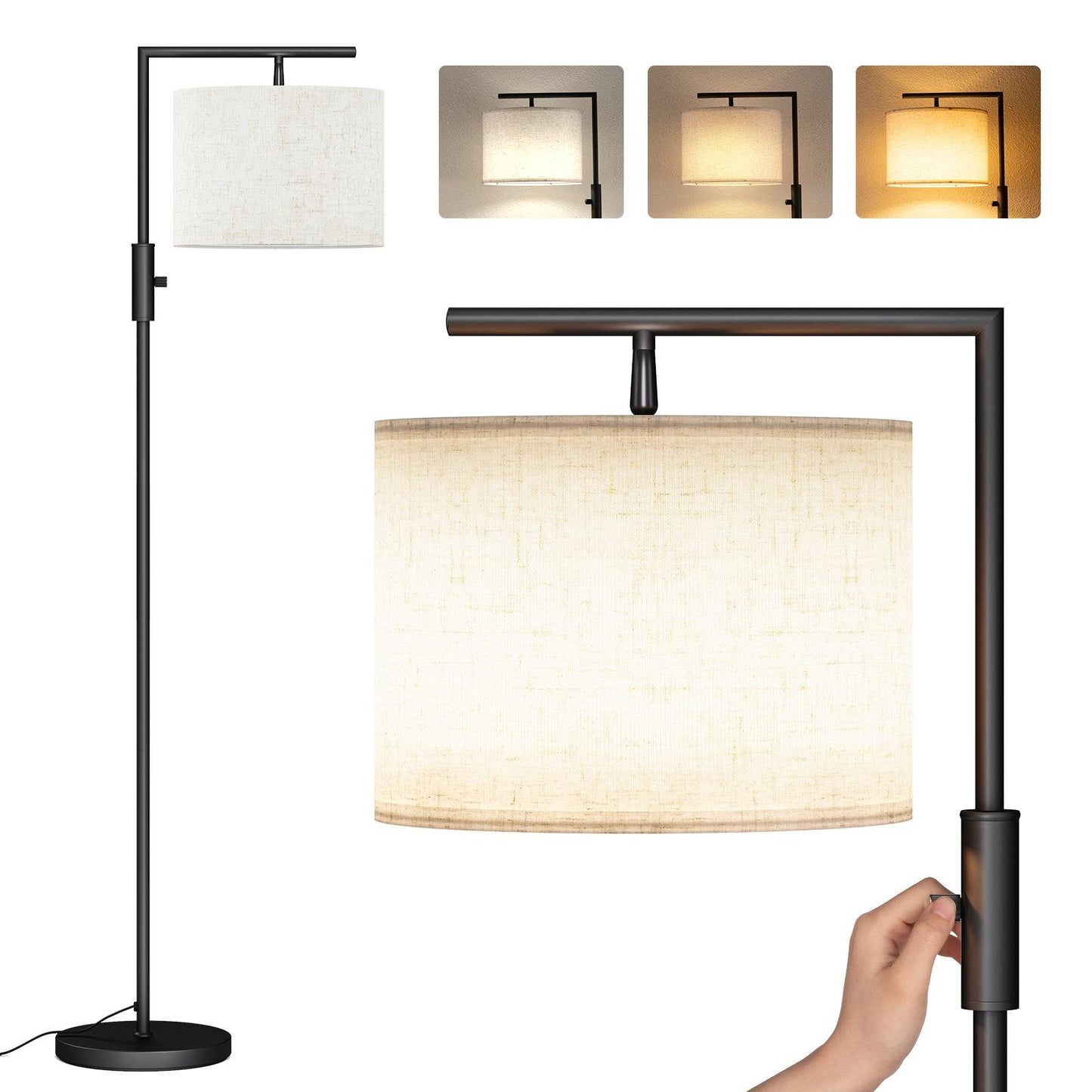 Sunmory modern floor lamp black