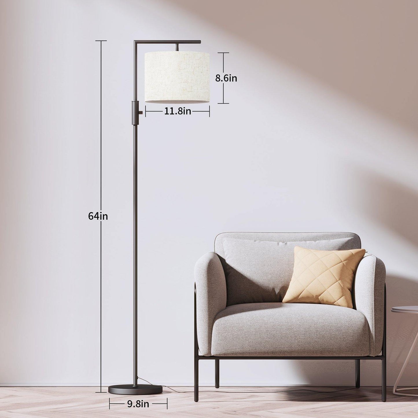 Sunmory modern floor lamp black size