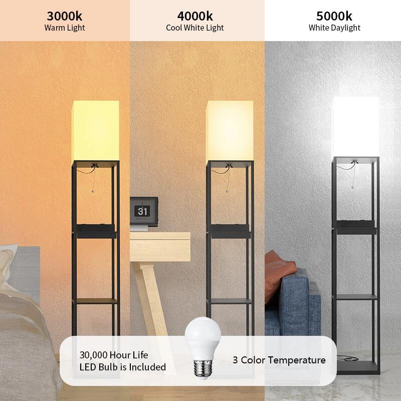 Sunmory shelf floor lamp black lighting model