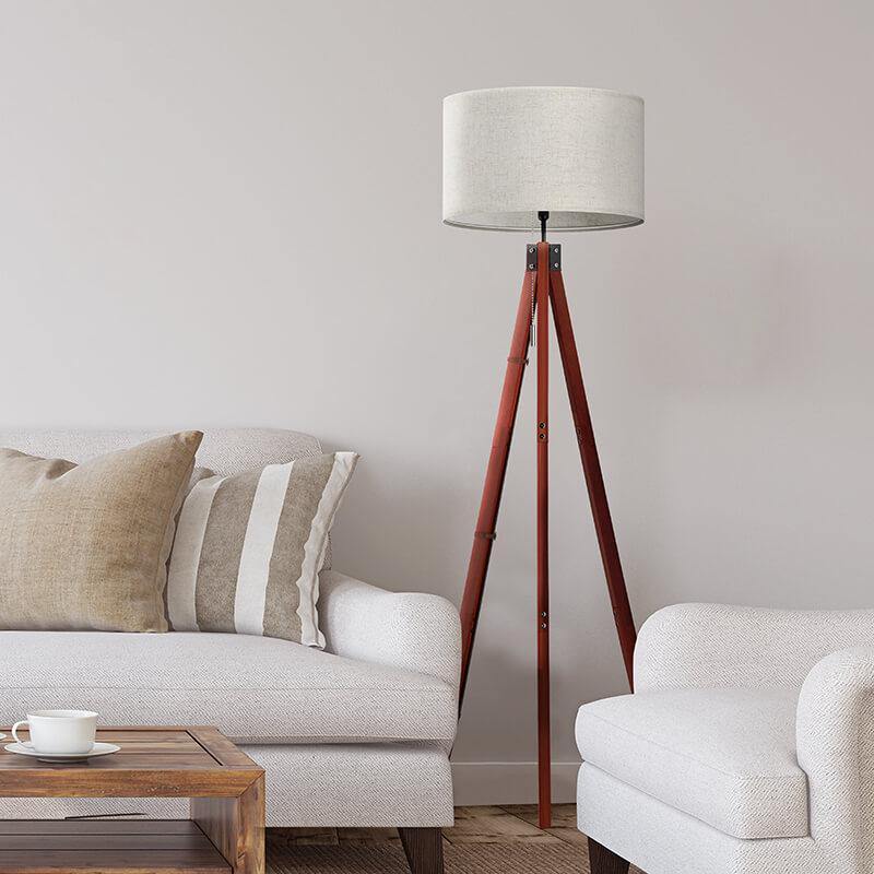 Wood Tripod Floor Lamp - SUNMORY