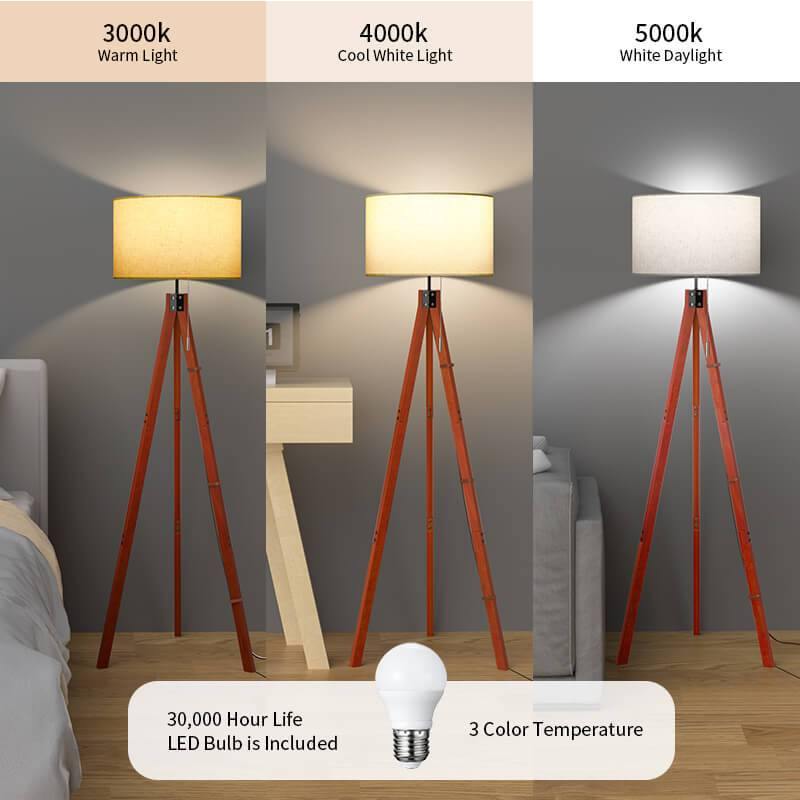 Wood Tripod Floor Lamp - SUNMORY